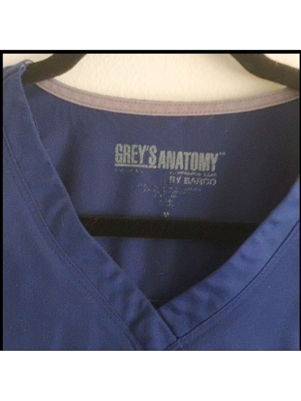 Grey's Anatomy Scrubs Deep Blue Size Medium Short Sleeve Top Uniform